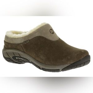Merrell Tan Leather Suede Shearling Performance Footwear Slip-Ons Womens 8.5 EUC